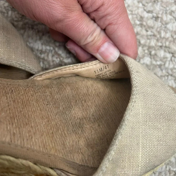 Lucky brand wedge sandals size 11  tan - Picture 6 of 7